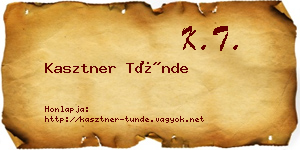 Kasztner Tünde névjegykártya