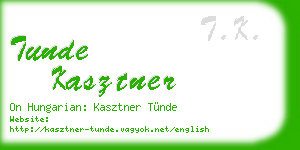 tunde kasztner business card
