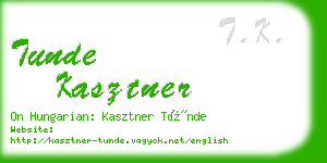 tunde kasztner business card